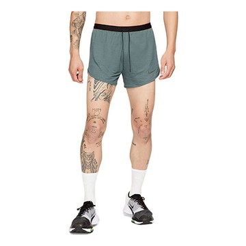 Nike Dri-fit Run Division Pinnacle Casual Single Color Running Breathable Fabric Shorts Men's Green
