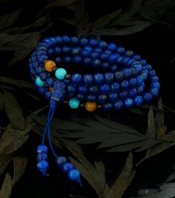 舊礦青金石 6mm 108pcs 多圈手鍊 ( HKA9071 )