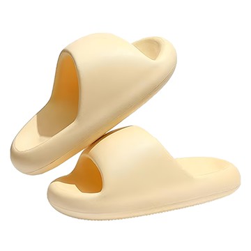 bebehome 元氣滿滿小胖饅頭 氣墊拖鞋  奶油黃  44~45碼