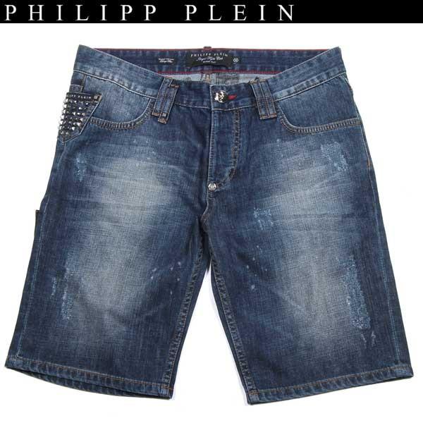 フィリッププレイン PHILIPP PLEIN メンズ カジュアルパンツ ボトムス Denim Shorts Blue ズボン・パンツ フィリッププレイン レディース ハーフパンツ・ショーツ ボトムス Denim shorts