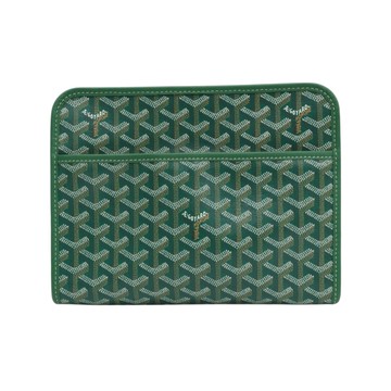 GOYARD 高雅德 綠色 Goyardine 帆布 Jouvence MM 手拿包 【二手名牌BRAND OFF】