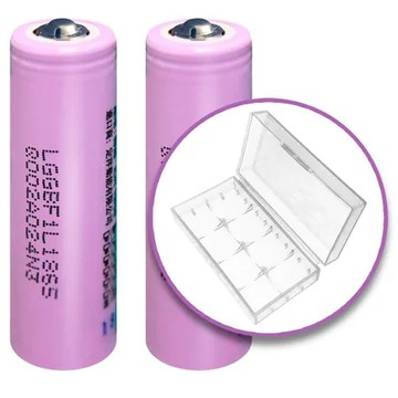 YADI 韓國 LG正品 18650充電鋰電池 3400mAh【尖頭版】 USB智慧全能鋰電池充電器 贈防潮便攜收納盒_尖頭2入+防潮便攜收納盒