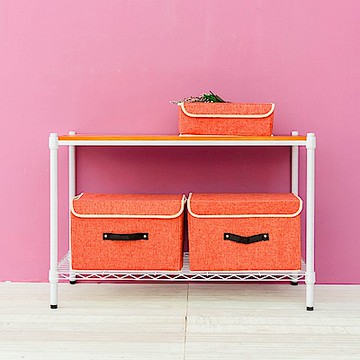 dayneeds 松木 90x45x60公分 二層收納架(烤漆白) 實木層架/展示架/置物架