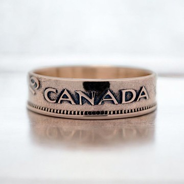 加拿大錢幣戒指 1分 1948-1952年，加拿大一分錢幣戒指，加拿大一分錢戒指