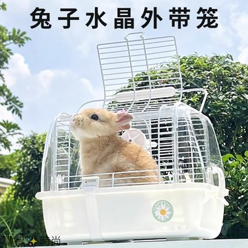 刺星球兔子手提外帶籠大開口水晶 豚鼠龍貓蜜袋鼯外出籠便攜外出籠