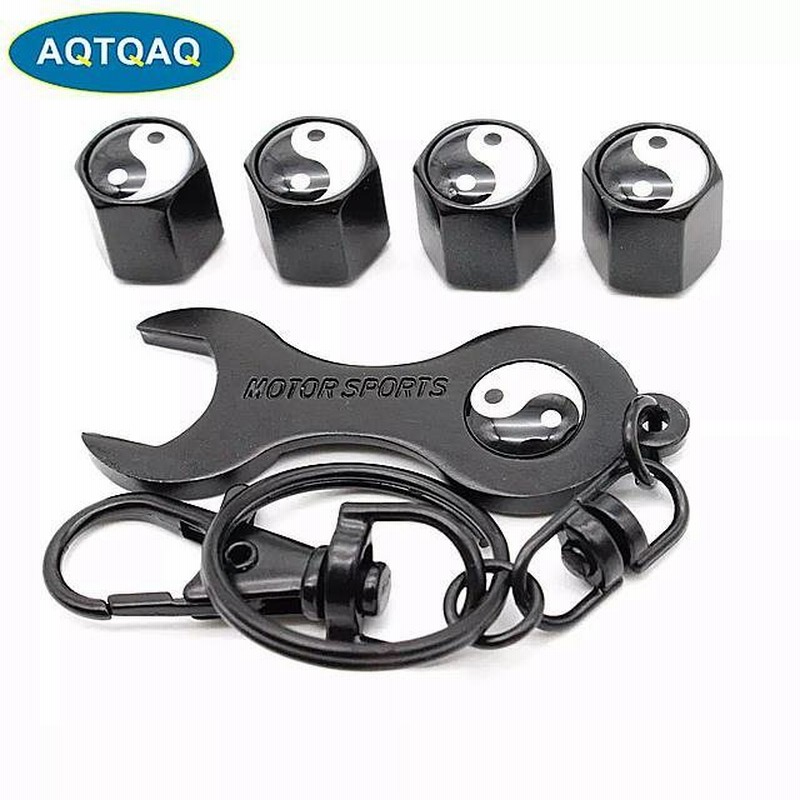 5個 セット 太極拳 スタイル 盗難 防止 エンブレム オート カー ホイール タイヤ エア バルブ キャップ レンチキーチェーン付き亜鉛 通販 Lineポイント最大0 5 Get Lineショッピング