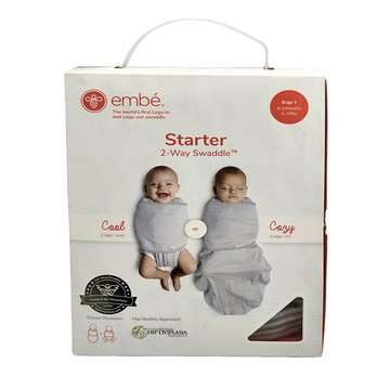 embe 二合一小蜜蜂舒眠睡袋 第一階段 條紋灰