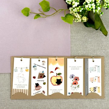 黑貓與北極熊吊牌・書籤【A】