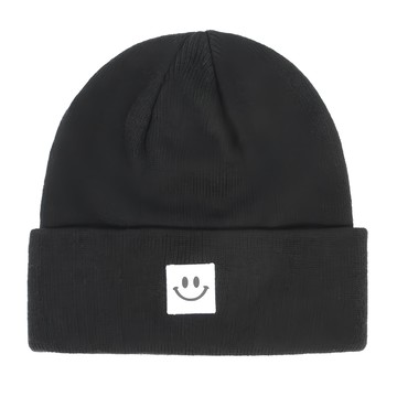 小綠豆居家百貨 兒童韓系時尚針織帽  黑色  S約1-3歲、M約2-8歲