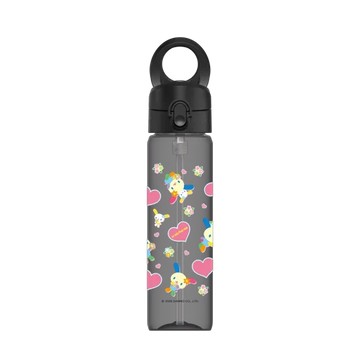 磁吸水壺 AquaStand Tritan 800cc - 附吸管 黑 - 三麗鷗-花小兔 Usahana - 心花開