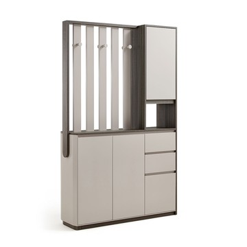 hoi! 林氏木業現代簡約灰木色多功能收納隔間櫃 KC1O