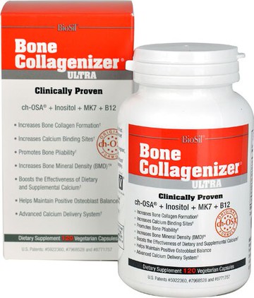 Natural Factors BioSil Bone Collagenizer Ultra 120 Vegetarian Capsules