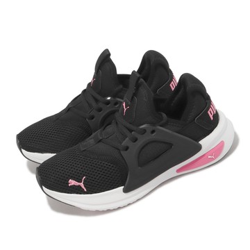 Puma 慢跑鞋 Softride Enzo Evo Jr 大童鞋 女鞋 黑 粉紅 運動鞋 38705214