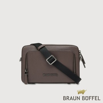【BRAUN BUFFEL 德國小金牛】台灣總代理 維克多-D 小型橫式斜背包-培土棕/BF512-03-POS