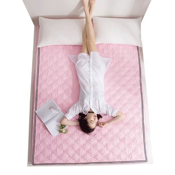 紫羅蘭全棉夾棉床笠床套防塵罩加厚夾棉床罩單件席夢思床墊保護套