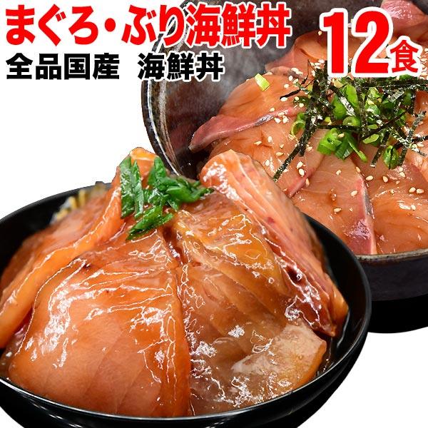 ギフト まぐろ漬け ぶり漬け 国産 海鮮丼 12食セット セール 大分県産 プレゼント 送料無料