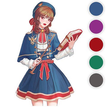 Genia (5色) 38 (honne market) 人物貼紙 女孩貼紙 黑浣熊