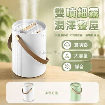 桃園出貨✨ 新款 USB 雙噴霧加濕器家用辦公桌面便攜大霧量補水燈光香薰機