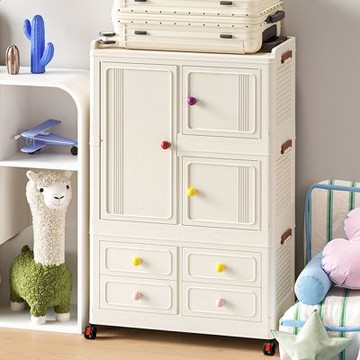 AOTTO 70面寬多開門兒童折疊收納衣櫃(衣櫃)