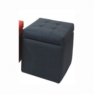 AS DESIGN雅司家具-永真鐵灰貓抓皮收納椅-38×30×35cm