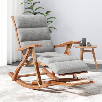 搖搖椅/搖椅沙發 搖搖椅陽台家用休閒躺椅折疊大人老人午休客廳逍遙椅懶人椅子睡椅【HZ66750】