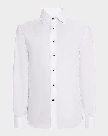 Men's Cotton French-Cuff Dress Shirt