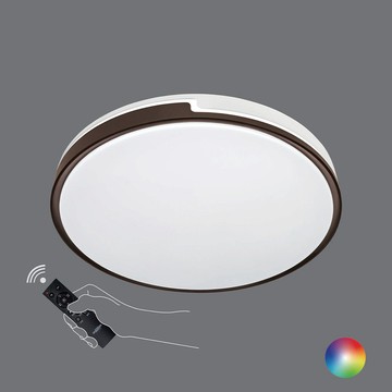 【台灣認證】 RGB 簡約深咖白吸頂燈 L11-B2337N-75W、95W
