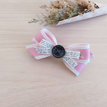 知性牛仔跳線彈簧夾 裸粉