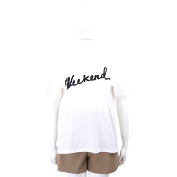 Max Mara-WEEKEND OLGA 立體草寫字母 白色短袖TEE T恤