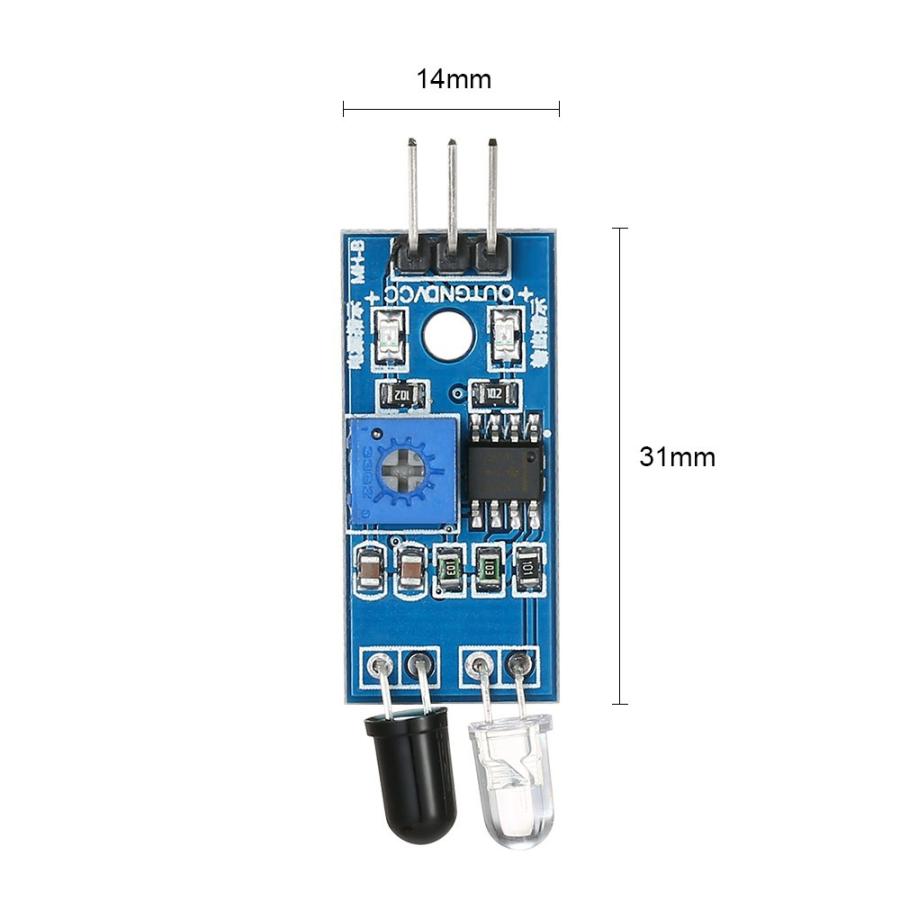 Arduino スマートカー ロボット対応 IR 赤外線センサーモジュール 障害回避モジュールボード 5個