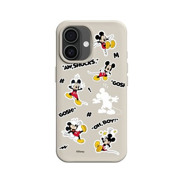 iPhone 16 SolidX 貝殼灰 - 迪士尼-米奇 Mickey - Sticker-嘿嘿米奇