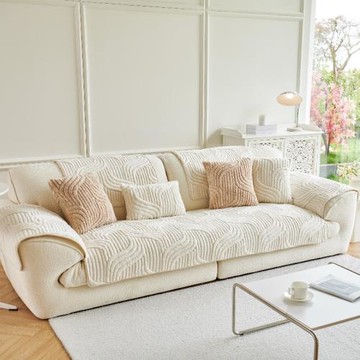 2025款秋冬季舒棉絨沙發墊輕奢高級感沙發巾固定防滑防貓抓坐墊子