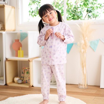 akachan honpo - 長袖家居服 前開式-穿衣練習 公主-紫色