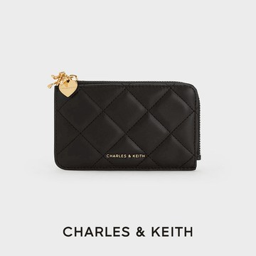 【CHARLES & KEITH】Arrietty 拉鍊菱格卡夾｜秋冬新品｜閃耀派對季｜生日禮物｜快速出貨｜小CK