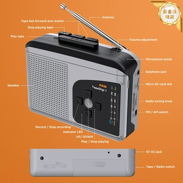 【磁帶變MP3】磁帶轉換器 錄音轉換器 磁帶播放器 迷你錄音機 磁帶轉MP3 TF卡存儲 USB供電 復古磁帶轉錄 車載家用兩用