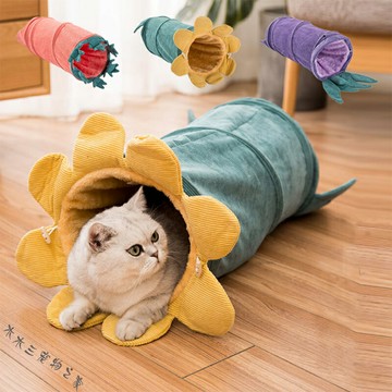 貓咪隧道英短泰迪小型犬貓窩狗窩加絨響紙通道貓床貓爬道四季通用