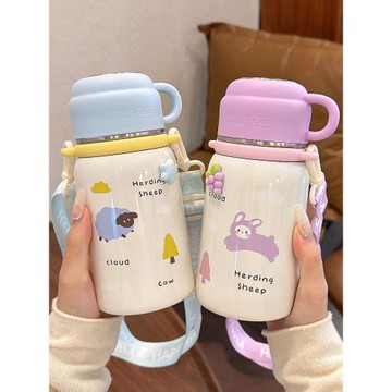 保溫杯女生2024新款高顏值泡茶杯子直飲兒童杯食品級學生上學水杯