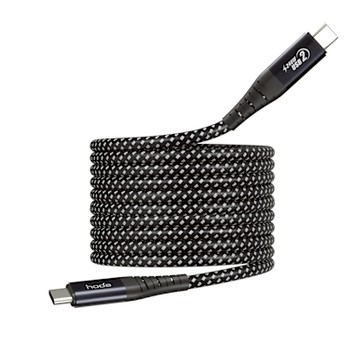 HODA W3 USB-C to C 240W  USB2.0 磁吸收納編織快充線-2M 黑