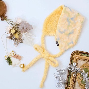 【HiGh MaLi】耳罩式頭帶 | 黃色捲捲蕾絲 | 髮帶|獨家|聖誕禮物