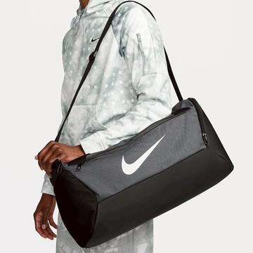 S.G NIKE BRASILIA TRAINING 旅行袋 黑灰 DM3976-068 健身包 大容量 行李袋