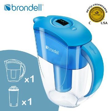 【brondell】美國邦特爾 純淨濾水壺(藍) (1壺1芯)