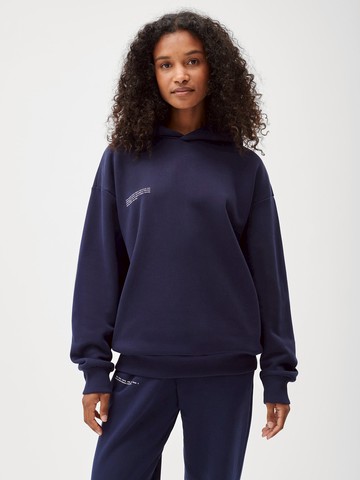 PANGAIA - 365 Heavyweight Soft Organic Cotton Hoodie - navy blue - XXS XXS