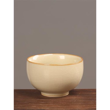 熹言汝窯主人杯開片可養陶瓷功夫茶杯子茶杯個人專用男女單杯茶具