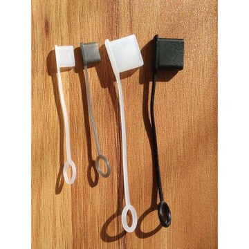 TYPEC充電線保護套USBC數據線防塵塞C口公插頭防水蓋硅膠帶扣防丟