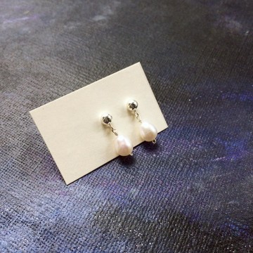 呆萌珍珠小耳釘s925創意設計原創手工耳環 禮物