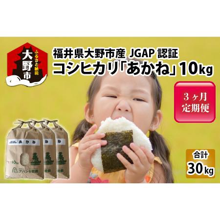 ふるさと納税 福井県大野市産 JGAP認証 コシヒカリ「あかね」10kg [C-007001] 福井県大野市