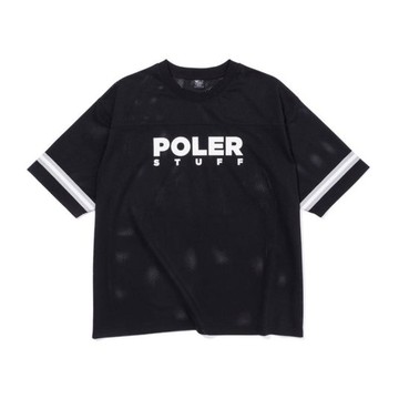 日本限定 POLER S/S MESH JERSEY 戶外時尚網布休閒上衣 / 黑色