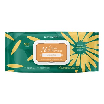 Nurture PRO 天然密碼 銀離子寵物濕紙巾 原味無香  100張  1包