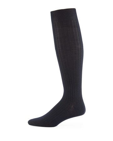Over-the-Calf Ribbed Socks