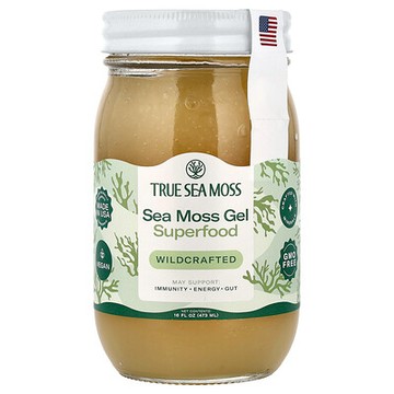 True Sea Moss, 海苔凝膠，野生，16 液量盎司（453 克）